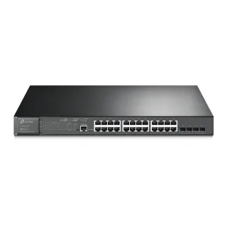 TP-Link JetStream TL-SG3428MP V6.6 - Switch - L2+ - Managed - 24 x 10/100/1000 (PoE+) + 4 x Gigabit SFP - rack-mountable - PoE+ (384 W)