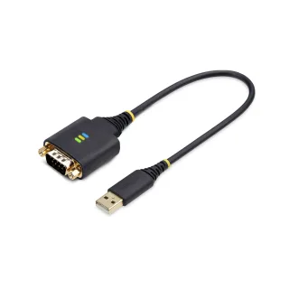 StarTech 1ft (30cm) USB to Serial Adapter Cable, COM Retention, RS232 - USB / serial cable - USB (M) to DB-9 (M) screwable - 30.5 cm - molded, rugged