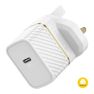 This 30W wall charger is powered by GaN technology, giving you higher efficiency by generating less heat and a form factor that is smaller than ever  all while providing maximum power. Smart, safe and built to last. OtterBox Premium fast charge Wall Char