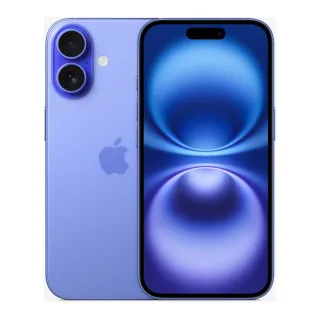 Apple iPhone 16 - 5G smartphone - dual-SIM / Internal Memory 128 GB - OLED display - 6.1" - 2556 x 1179 pixels - 2x rear cameras 48 MP, 12 MP - front camera 12 MP - ultramarine
