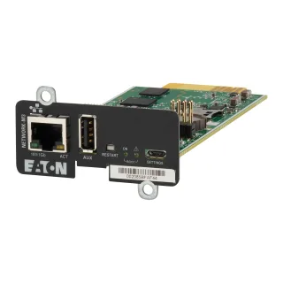 Eaton Cybersecure Gigabit NETWORK-M3 Card for UPS and PDU - Remote management adapter - Gigabit Ethernet x 1 - for P/N: 5PX3000IRTNG2, 9PX1500RT-L, 9PX2000RT-L, 9PX2200GRT-L, 9PX3000GRT-L, 9PX3000RT-L