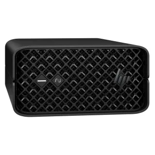 HP Workstation Z2 G1a - Copilot+ PC, AI PC, AI Workstation - mini 4U - 1 x Ryzen AI Max+ Pro 395 / up to 5.1 GHz - RAM 64 GB - SSD 1 TB - NVMe, TLC - Radeon 8060S - Gigabit Ethernet, 2.5 Gigabit Ethernet - Win 11 Pro - monitor: none - keyboard: UK - jet black - Smart Buy - with HP 3 years Onsite Support with Defective Media Retention for Low End Workstation