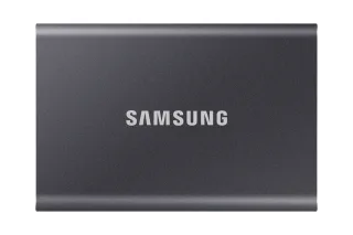 Samsung T7 MU-PC2T0T - SSD - encrypted - 2 TB - external (portable) - USB 3.2 Gen 2 (USB-C connector) - 256-bit AES - titan grey