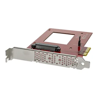 Startech U.2 to PCIe Adapter - x4 PCIe - For 2.5" U.2 NVMe SSD - SFF-8639 PCIe Adapter - U.2 SSD - PCIe SSD - U.2 drive (PEX4SFF8639) - Interface adapter - 2.5" - Ultra M.2 Card - PCIe 3.0 x4 - red - for P/N: BNDTB10GI, BNDTB210GSFP, BNDTB310GNDP, BNDTB410GSFP, BNDTB4M2E1, BNDTBUSB3142