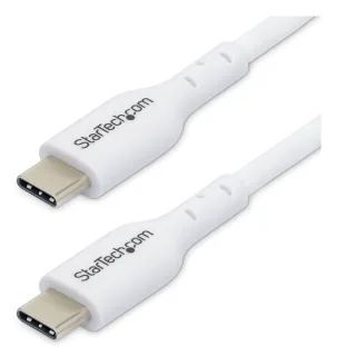 StarTech 3.3ft (1m) USB-C Charging Cable, Charge & Sync, 60W (3A) PD, USB 2.0 Laptop Charger Cable - White USB C Charging Cord - USB cable - USB-C (M) to USB-C (M) - USB 2.0 - 3 A - 1 m - halogen-free, passive, USB Power Delivery (60W), Power Delivery 2.0 support - white
