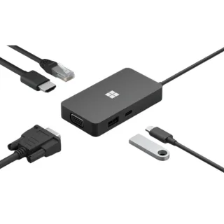 Microsoft USB-C Travel Hub - Docking station - USB-C - VGA, HDMI - 1GbE - commercial