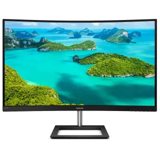 Philips E-line 325E1C - LED monitor - curved - 32" (31.5" viewable) - 2560 x 1440 QHD @ 75 Hz - VA - 250 cd/m² - 3000:1 - 4 ms - HDMI, VGA, DisplayPort - textured black