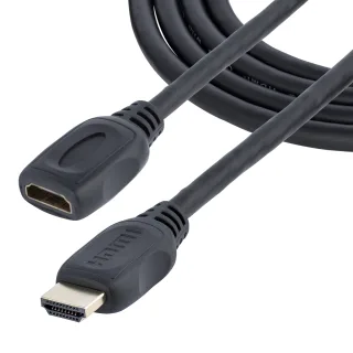 Startech 2m (6ft) HDMI Extension Cable, Ultra HD HDMI Male to Female Cable, 4K HDMI Cable Extender, 4K 30Hz UHD HDMI Cable with Ethernet M/F, High Speed HDMI 1.4 Cable, 10.2Gbps - HDMI Cord Extender - HDMI extension cable - HDMI male to HDMI female - 2 m - shielded - black