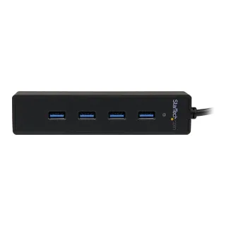 Startech 4-Port USB 3.0 Hub with Built-in Cable - SuperSpeed Laptop USB Hub - Portable USB Splitter - Mini USB Hub (ST4300PBU3) - Hub - 4 x SuperSpeed USB 3.0 - desktop - for P/N: FCREADMICRO3, MSDREADU3CA