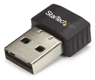 Startech Wireless USB WiFi Adapter - Dual Band AC600 Wireless Dongle - 2.4GHz / 5GHz - 802.11ac Wi-Fi Laptop Adapter (USB433ACD1X1) - Network adapter - USB 2.0 - Wi-Fi 5 - black