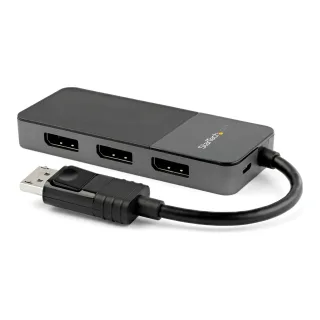 Startech 3-Port Multi Monitor Adapter, DisplayPort 1.4 to 3x 4K DP Video Splitter, Triple or Dual 4K, Laptop/Desktop DisplayPort MST Hub for Multiple Monitors, Windows Display Adapter - Multi Stream Transport (MST14DP123DP) - Video/audio splitter - 4 x DisplayPort - desktop