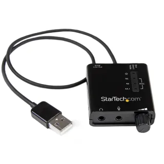 StarTech USB Sound Card w/ SPDIF Digital Audio & Stereo Mic - External Sound Card for Laptop or PC - SPDIF Output (ICUSBAUDIO2D)