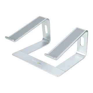 Startech Laptop Stand for Desk, 5kg/11lb, Aluminum, Silver, Ergonomic - Notebook stand - 13" - 17" - silver