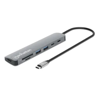 Manhattan 190442 USB-C Dock/Hub/Reader 5-PORT-HDMI/USB-A(X2)/USB-C(X2)/