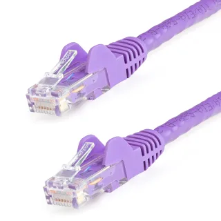 Startech 1.5m CAT6 Ethernet Cable, 10 Gigabit Snagless RJ45 650MHz 100W PoE Patch Cord, CAT 6 10GbE UTP Network Cable w/Strain Relief, Purple, Wiring is UL Certified/TIA - Category 6 - 24AWG (N6PATC150CMPL) - Patch cable - RJ-45 (M) to RJ-45 (M) - 1.5 m - UTP - CAT 6 - snagless - purple