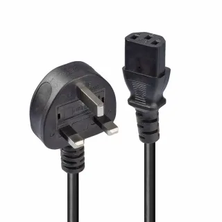 Lindy 30431 0.7M Mains Power Cable UK 3 Pin Plug to Iec C13