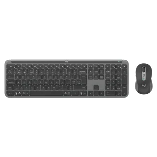 Logitech Signature Slim Combo MK950 for Business - Keyboard and mouse set - 100% - full size - wireless - Bluetooth 5.1 LE - QWERTY - UK - graphite