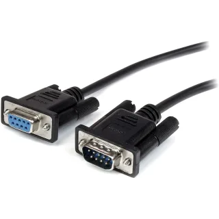 StarTech 3m Black Straight Through DB9 RS232 Serial Cable - DB9 RS232 Serial Extension Cable - Male to Female Cable (MXT1003MBK) - Serial extension cable - DB-9 (M) to DB-9 (F) - 3 m - black - for P/N: 1P3FPC-USB-SERIAL, IC232TTL, ICUSB2324I, ICUSB232D, ICUSB232IS, ICUSB232V2