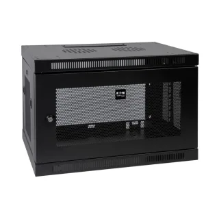 Eaton Tripp Lite Series 9U Wall Mount Rack Enclosure Server Cabinet w/ Door & Side Panels - Rack cabinet - wall mountable - black - 9U - 19