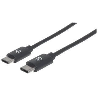 Manhattan 354882 USB-C Cable 3M Male/Male- 480MBPS (USB 2.0) Black Polybag