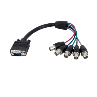 StarTech 1 ft. (0.3 m) VGA to BNC Cable - HD15 VGA to 5 BNC - Male/Female - BNC Cable (VGABNCMF1)