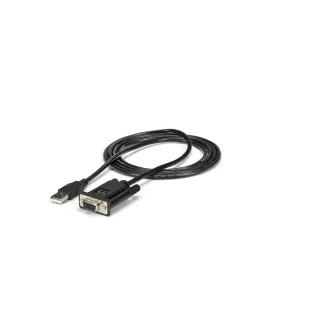 Startech USB to Serial RS232 Adapter - DB9 Serial DCE Adapter Cable with FTDI - Null Modem - USB 1.1 / 2.0 - Bus-Powered (ICUSB232FTN) - Serial adapter - USB 2.0 - RS-232 - black