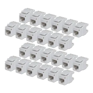Startech - Keystone jack - 180°, 110 punch down - CAT 6 - UTP - RJ-45 - white - TAA Compliant (pack of 24)