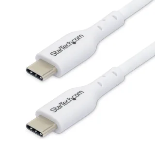 StarTech - USB cable - USB-C (M) to USB-C (M) - USB 2.0 - 3 A - 2 m - USB Power Delivery (60W) - white (pack of 2)