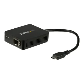 Startech USB C to Fiber Optic Converter - Open SFP - 1000BASE-SX/LX - Windows / Mac / Linux - USB Ethernet Adapter - USB Network Adapter (US1GC30SFP)