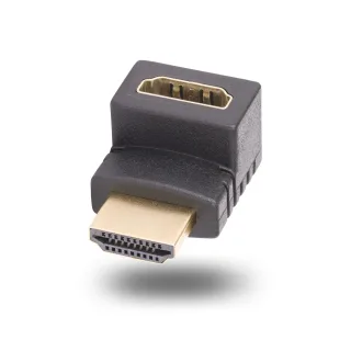 Startech Down Angle HDMI 2.0 Adapter, 90-Degree HDMI Port Saver, M/F - High Speed - HDMI adapter - HDMI male to HDMI female up-angled - black - passive, bi-directional, 4K60Hz support