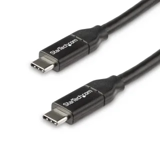 StarTech USB C to USB C Cable - 1.5 ft / 0.5m - 5A PD - White - USB 2.0 - USB-IF Certified - USB Type C Cable - USB C Charging Cable (USB2C5C50CM)