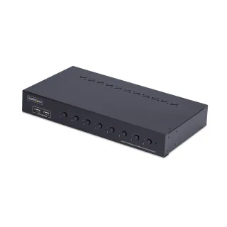 Startech 8-Port DisplayPort KVM Switch w/1U Rack Mount Kit, 4K 60Hz - KVM switch - 8 x KVM port(s) - 1 local user - desktop - TAA Compliant