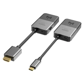 USB-C to HDMI Wireless Presentation Display Set - transmitter plugs into USB-C port on laptop - sends HDMI wirelessly up to 10 m - receiver plugs into HDMI port on display - resolution up to 4k at 30 Hz - optimised for signage and presentation application