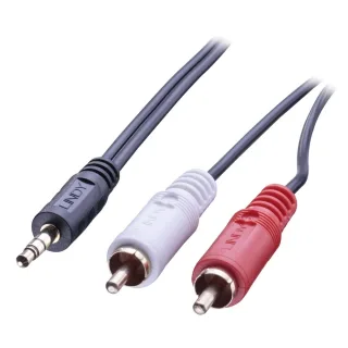 Lindy 35681 2M Premium 3.5MM Jack to 2 X Phono Male