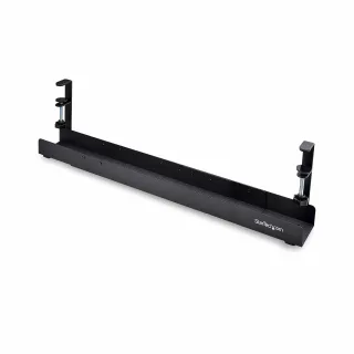 Startech Under Desk Cable Management Tray, Clamp-on Installation - Cable management tray - under-desk mountable - black - 80 cm