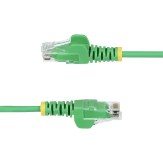 Startech 15m Green Slim CAT6 Ethernet Cable, Snagless, 28AWG, LSZH - Patch cable - RJ-45 (M) to RJ-45 (M) - 15 m - 3.6 mm - UTP - CAT 5/5e/6 - IEEE 802.3bt - halogen-free, snagless, stranded copper - green