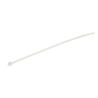 Startech 15cm(6") Cable Ties, 3mm(1/8") wide, 39mm(1-3/8") Bundle Diameter, 18kg(40lb) Tensile Strength, Nylon Self Locking Zip Ties with Curved Tip, 94V-2/UL Listed, 100 Pack, White - Nylon 66 Plastic - TAA (CBMZT6N)