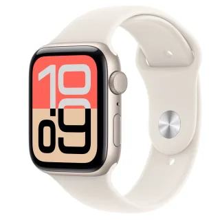 Apple Watch SE 3 GPS 44mm Starlight Aluminium Case with Starlight Sport Band - M/L