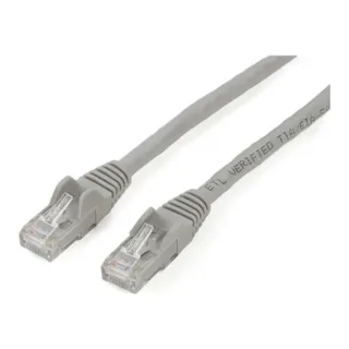 Startech 2m CAT6 Ethernet Cable, 10 Gigabit Snagless RJ45 650MHz 100W PoE Patch Cord, CAT 6 10GbE UTP Network Cable w/Strain Relief, Grey, Wiring is UL Certified/TIA - Category 6 - 24AWG (N6PATC2MGR) - Patch cable - RJ-45 (M) to RJ-45 (M) - 2 m - UTP - CAT 6 - snagless - grey