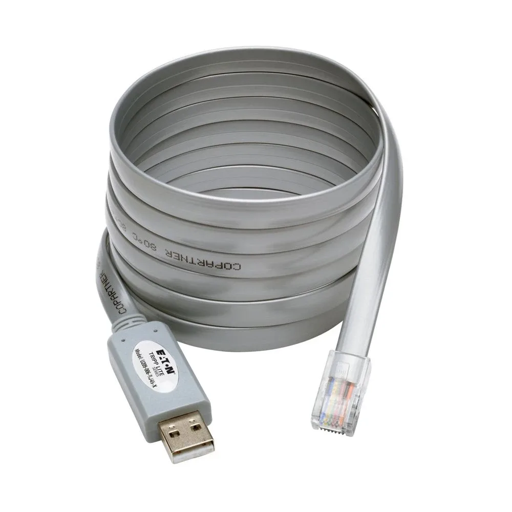Eaton Tripp Lite Series USB to RJ45 Cisco Serial Rollover Cable, USB Type-A to RJ45 M/M, 6 ft - Serial adapter - USB - grey