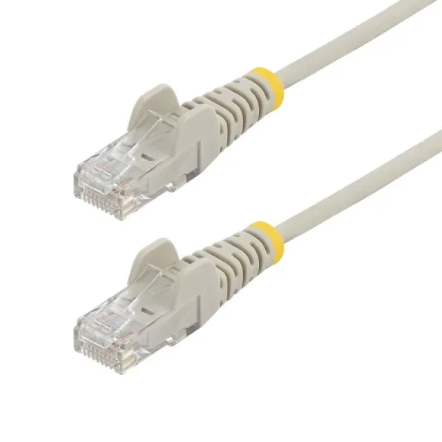 Startech 5m Gray Slim CAT6 Ethernet Cable, Snagless, 28AWG, LSZH - Patch cable - RJ-45 (M) to RJ-45 (M) - 5 m - 3.6 mm - UTP - CAT 5/5e/6 - IEEE 802.3bt - halogen-free, snagless - grey
