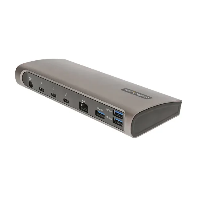 Startech Thunderbolt 4 Dock, 96W Power Delivery, Single 8K/Dual Monitor 4K 60Hz, 3xTB4/USB4 ports, 4xUSB-A, SD, GbE, Thunderbolt 4 Docking Station for Windows or TB3 MacBook, 0.8m - Docking station - Thunderbolt 4 - 3 x Thunderbolt - 1GbE - North America