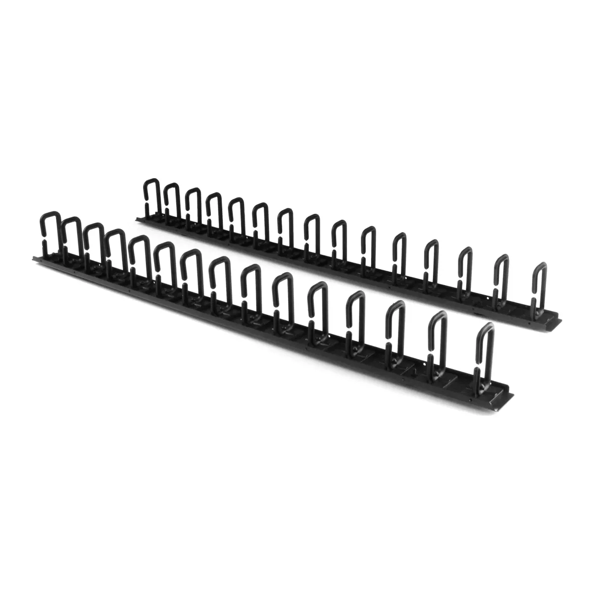 Startech Vertical 0U Server Rack Cable Management w/ D-Ring Hooks - 40U Network Rack Cord Manager Panels - 2x 3ft Wire Organizers (CMVER40UD) - D-ring cable management kit - 1.83 m - black - 40U - for P/N: RK2537BKM, RK4242BK24, RK4242BK30