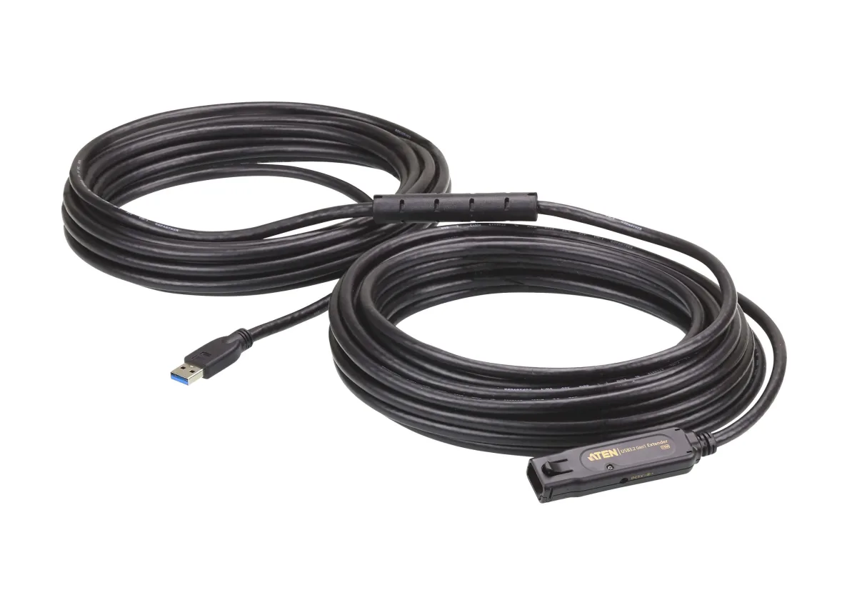 ATEN UE3315A - USB extension cable - USB Type A (M) to USB Type A (F) locking - USB 3.2 Gen 1 - 15 m - active - black - for ATEN US3344I