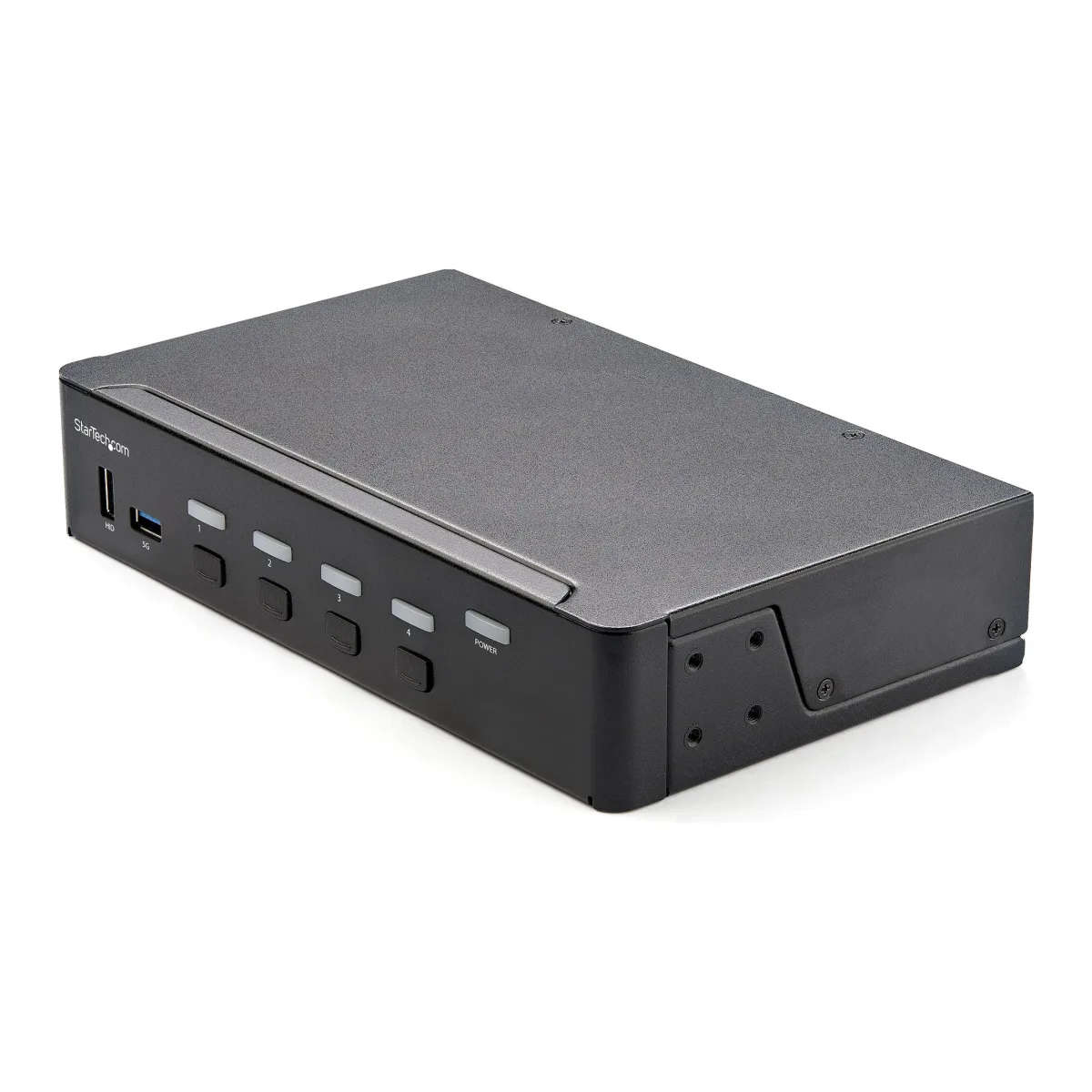 Startech 4 Port HDMI KVM Switch, Single Monitor 4K 60Hz Ultra HD HDR, Desktop HDMI 2.0 KVM Switch with 2 Port USB 3.0 Hub (5Gbps) & 4x USB 2.0 HID Ports, Audio, Hotkey Switching, TAA - KVM with Fast Switching - KVM / audio switch - 4 x KVM / audio - 1 local user - desktop, rack-mountable - TAA Compliant