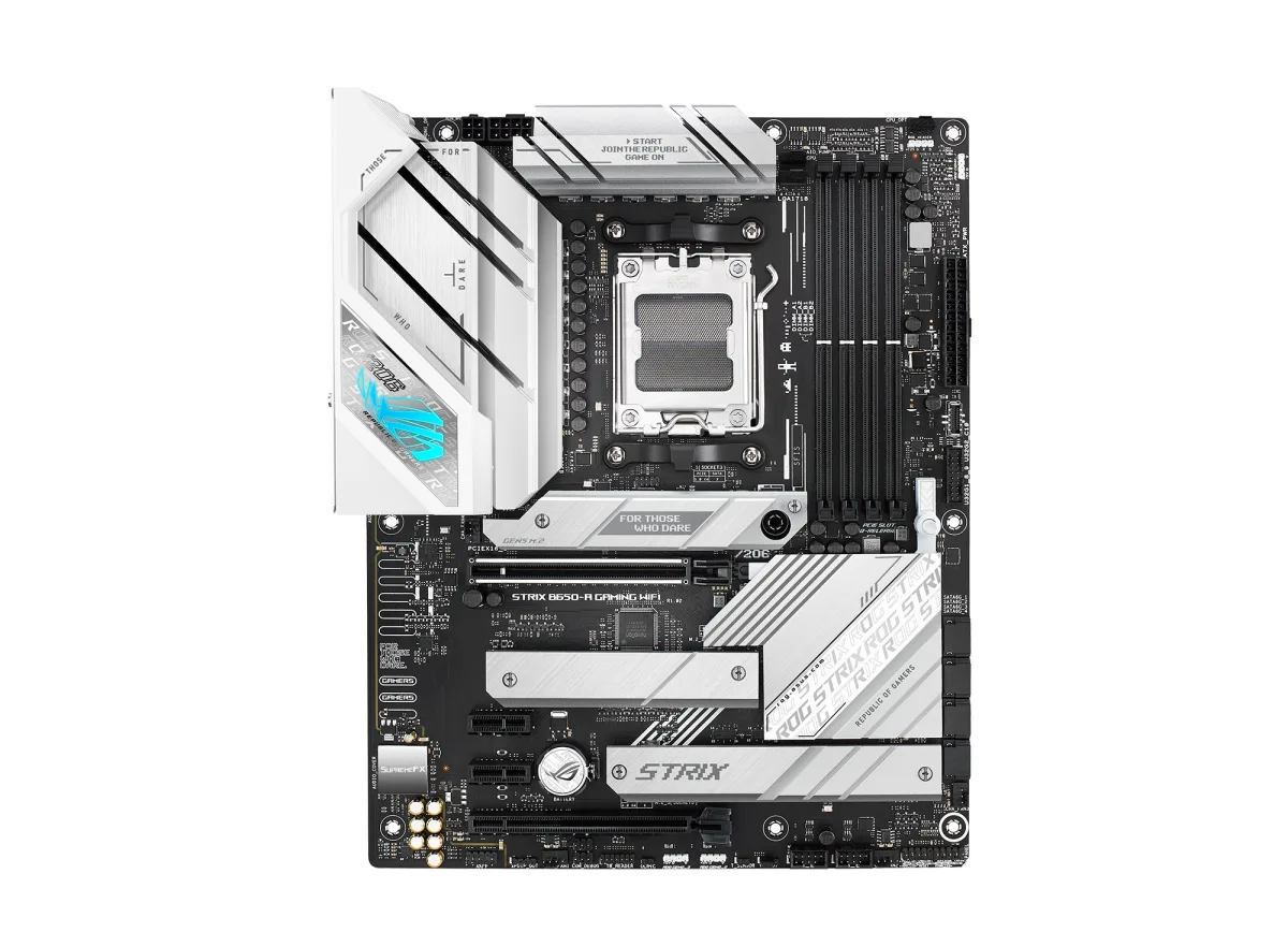 ASUS ROG STRIX B650-A GAMING WIFI - Motherboard - ATX - Socket AM5 - AMD B650 Chipset - USB-C 3.2 Gen 2x2, USB-C 3.2 Gen2, USB 3.2 Gen 2, USB 3.2 Gen 1 - 2.5 Gigabit LAN, Wi-Fi 6, Bluetooth - onboard graphics (CPU required) - HD Audio (8-channel)