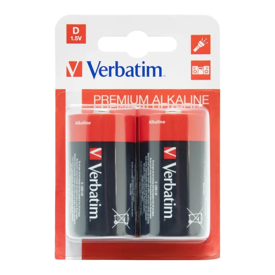Verbatim D Battery Alkaline 2 Pack