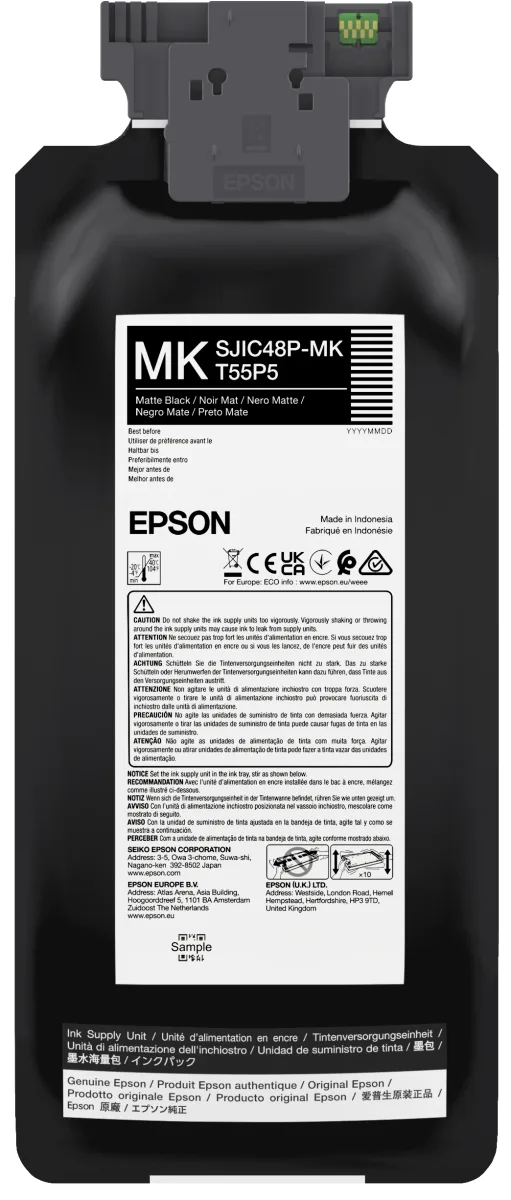 Epson T55P5 - 480 ml - matte black - original - box - ink pack - for EPL C8000E