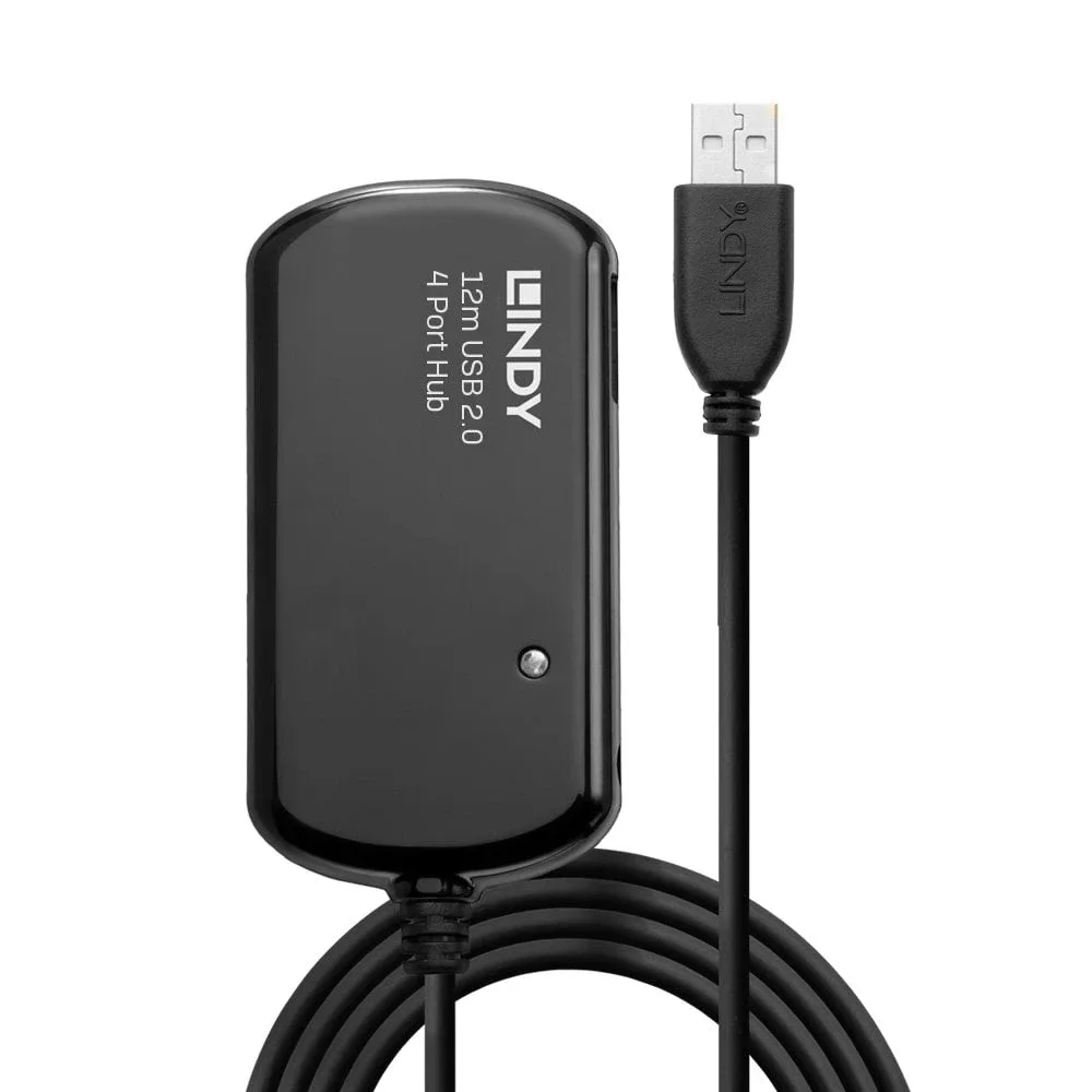 Lindy 42783 12M USB 2.0 Active Ext. Pro Hub USB a Male/4 X USB a Female