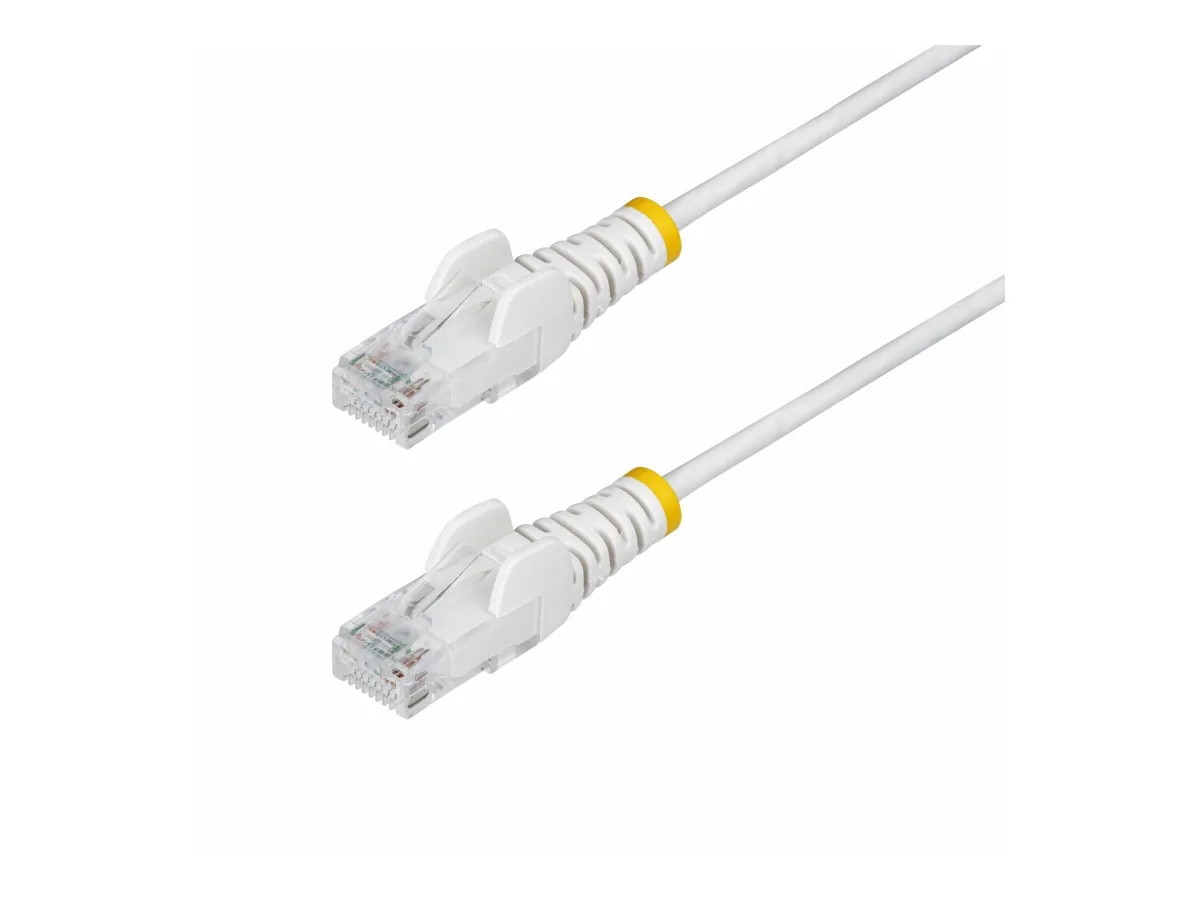 Startech 2m White Slim CAT6 Ethernet Cable, Snagless, 28AWG, LSZH - Patch cable - RJ-45 (M) to RJ-45 (M) - 2 m - 3.6 mm - UTP - CAT 5/5e/6 - IEEE 802.3bt - halogen-free, snagless - white